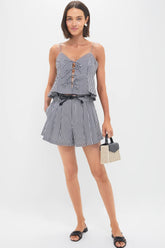 Multi Neci Gingham Shorts with Belt